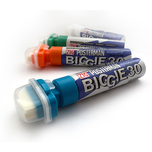 Blue Chalk Pens Zig Posterman Biggie | 30mm Graffiti Marker
